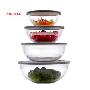 4-Piece Mixing Bowl Set with BPA-Free lids