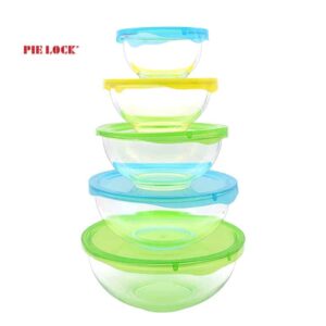 Hot selling high borosilicate heat resistant nesting glass mixing salad bowls with lid