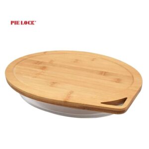China factory professional bakeware microwave oven high borosilicate glass baking dish with Eco-friendly bamboo
