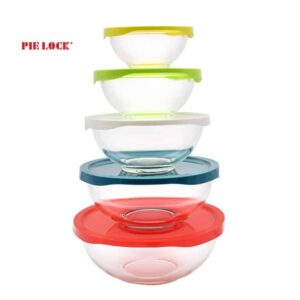 High borosilicate heat proof glass bowl with pp lid