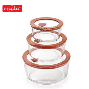 Nesting Glass Food Storage Containers with Glass Lids | Space-Saving Set
