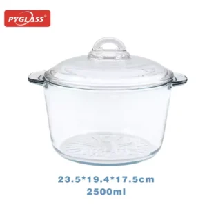 Borosilicate Glass Cookware Pot with Lid – Induction Ready & Heat Resistant