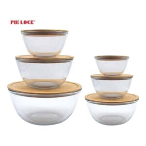 Wholesale Glass Bowls Bulk Patented Round High Borosilicate Glass Bowls 6 Set