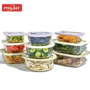 Glass Food Storage Containers with Glass Lids 9-Piece Set | Wholesale & OEM Manufacturer | PYGLASS